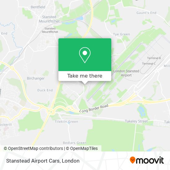Stanstead Airport Cars map