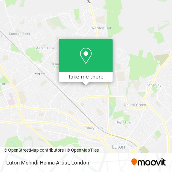 Luton Mehndi Henna Artist map