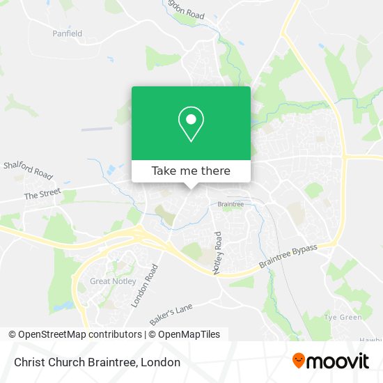 Christ Church Braintree map