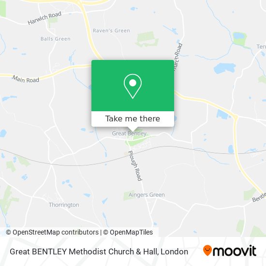 Great BENTLEY Methodist Church & Hall map