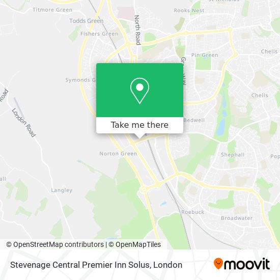Stevenage Central Premier Inn Solus map