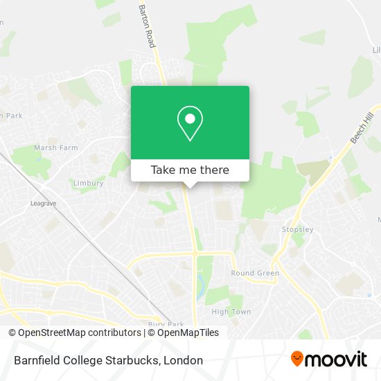 Barnfield College Starbucks map