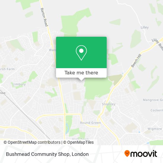 Bushmead Community Shop map