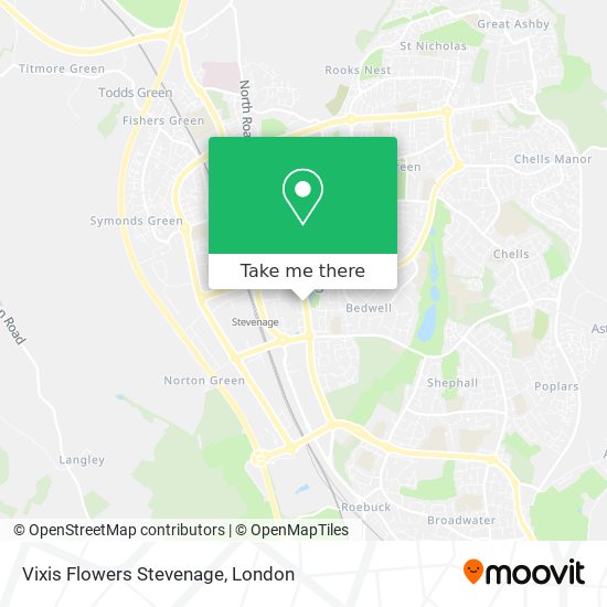 Vixis Flowers Stevenage map