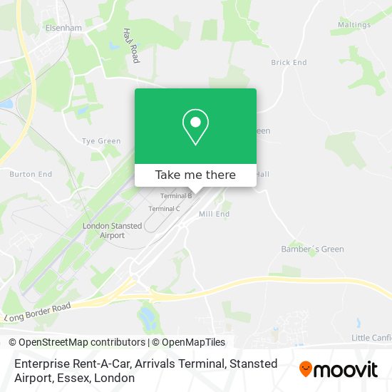 Enterprise Rent-A-Car, Arrivals Terminal, Stansted Airport, Essex map