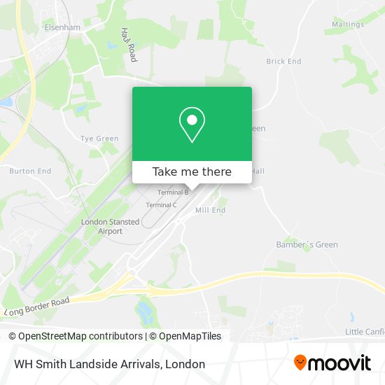 WH Smith Landside Arrivals map