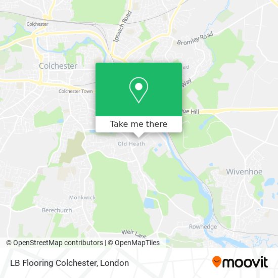 LB Flooring Colchester map