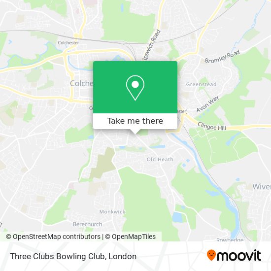 Three Clubs Bowling Club map