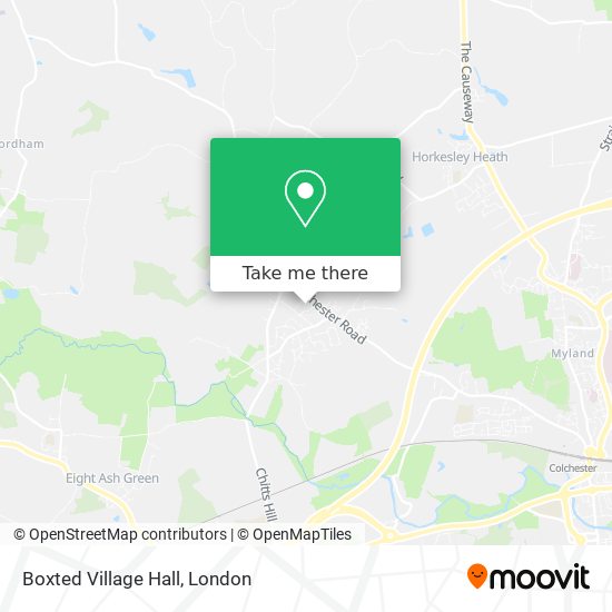 Boxted Village Hall map