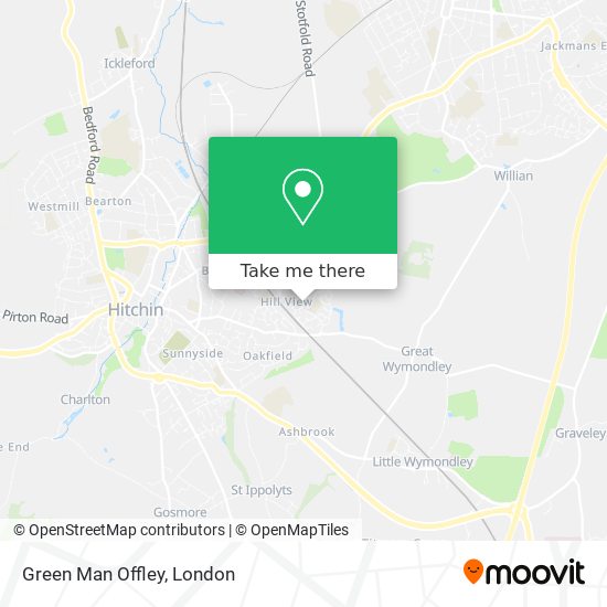 Green Man Offley map