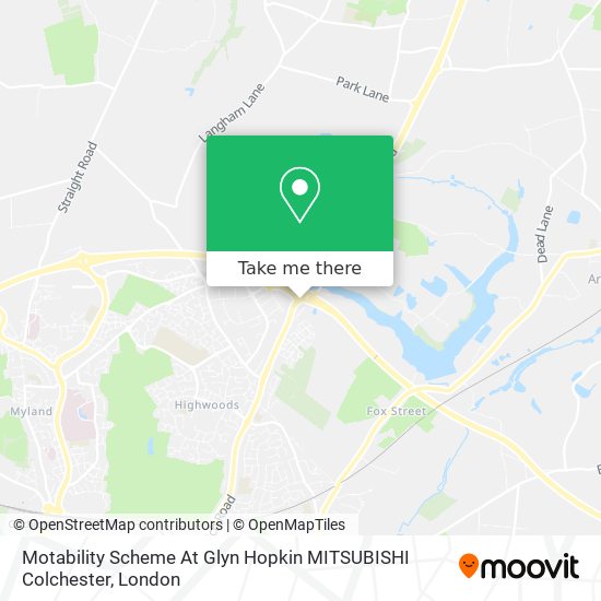 Motability Scheme At Glyn Hopkin MITSUBISHI Colchester map