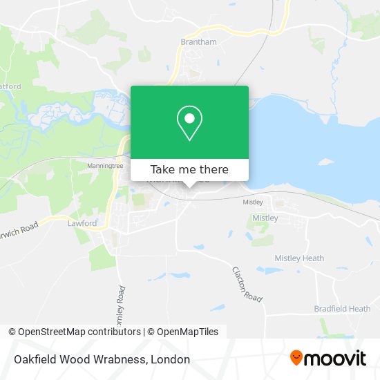 Oakfield Wood Wrabness map