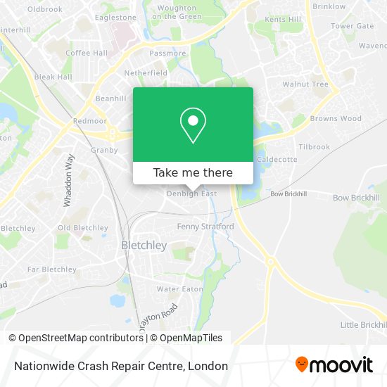 Nationwide Crash Repair Centre map