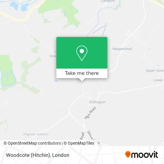 Woodcote (Hitchin) map