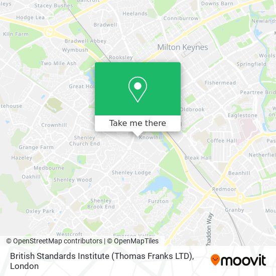 British Standards Institute (Thomas Franks LTD) map