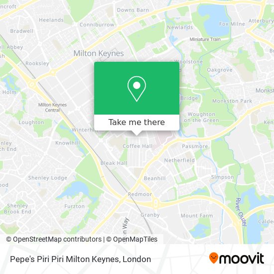 Pepe's Piri Piri Milton Keynes map