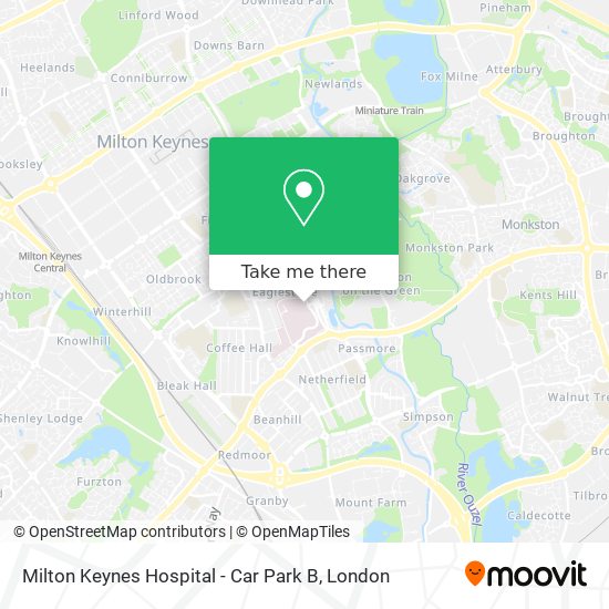Milton Keynes Hospital - Car Park B map