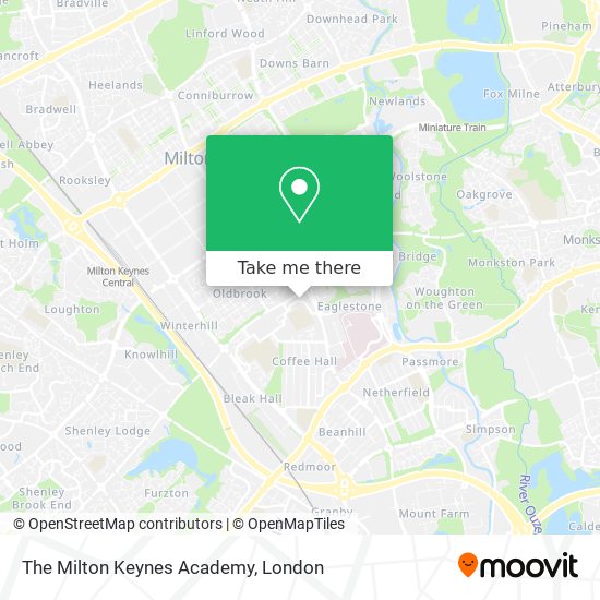 The Milton Keynes Academy map