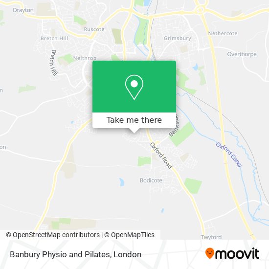 Banbury Physio and Pilates map