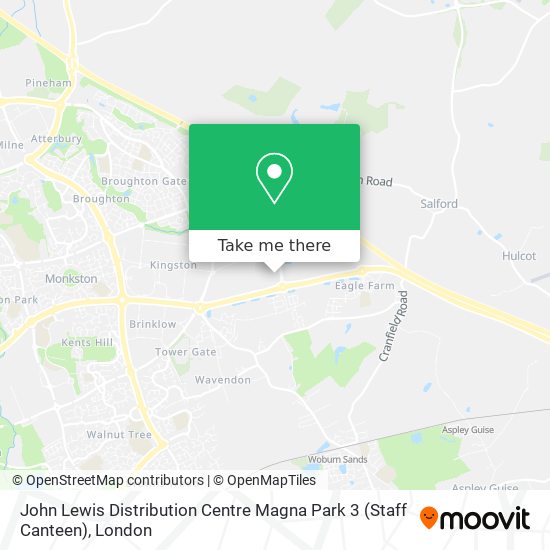 John Lewis Distribution Centre Magna Park 3 (Staff Canteen) map