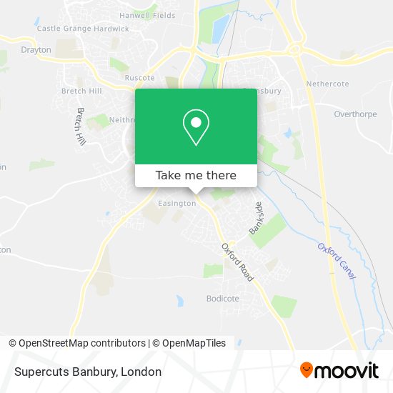 Supercuts Banbury map