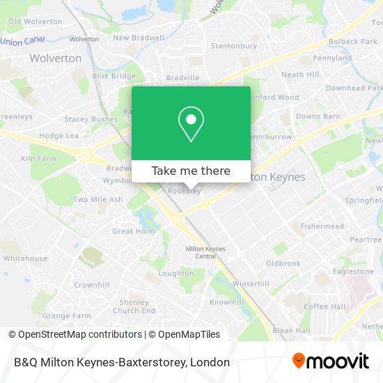 B&Q Milton Keynes-Baxterstorey map