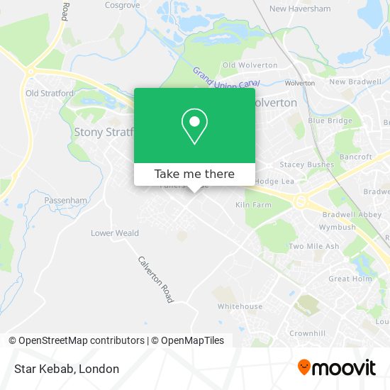 Star Kebab map
