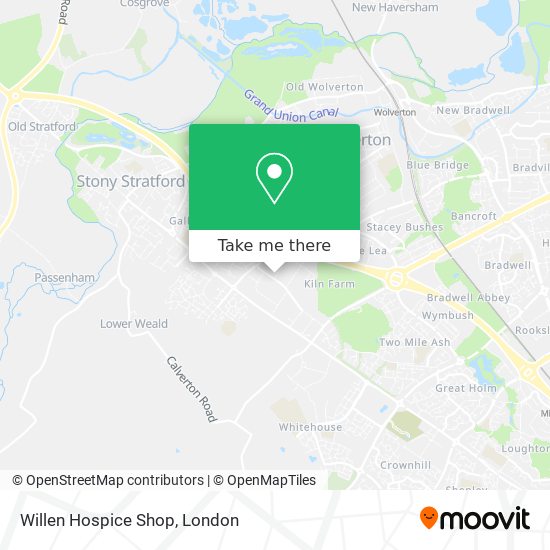 Willen Hospice Shop map