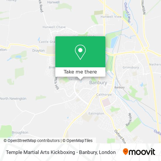 Temple Martial Arts Kickboxing - Banbury map