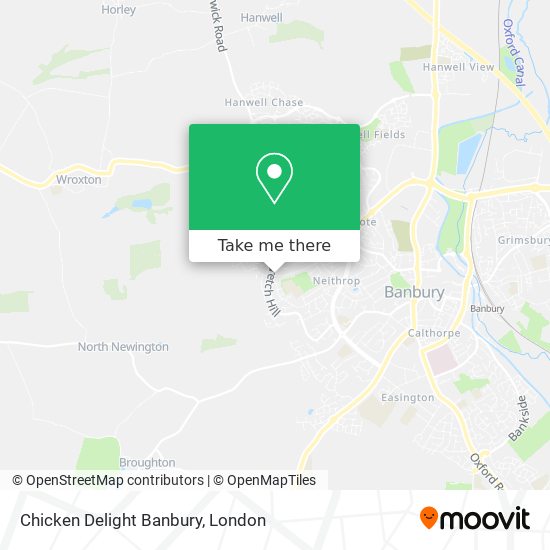 Chicken Delight Banbury map