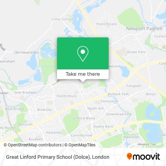 Great Linford Primary School (Dolce) map