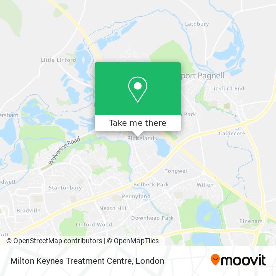 Milton Keynes Treatment Centre map