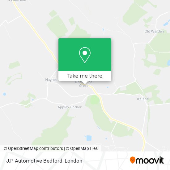 J.P Automotive Bedford map