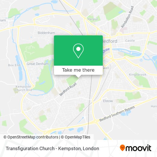 Transfiguration Church - Kempston map