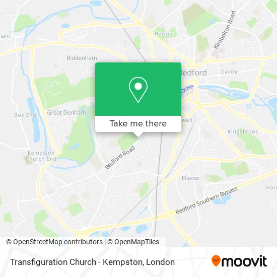 Transfiguration Church - Kempston map