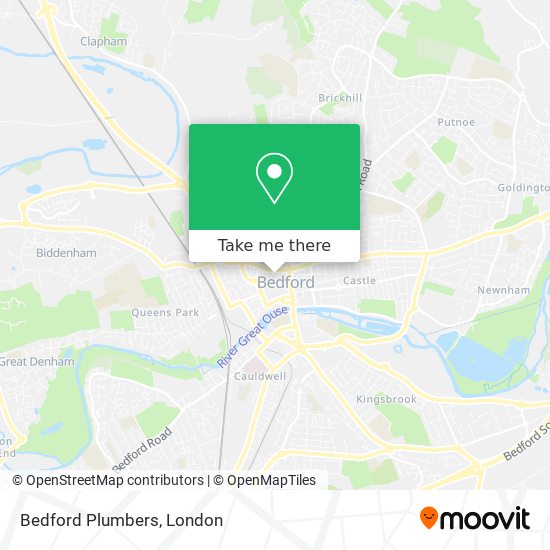 Bedford Plumbers map