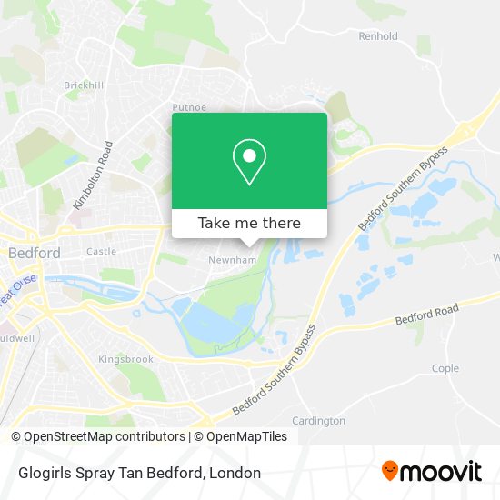 Glogirls Spray Tan Bedford map