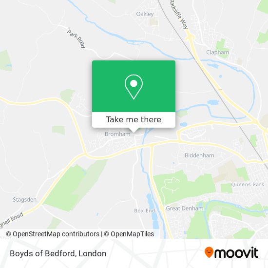 Boyds of Bedford map
