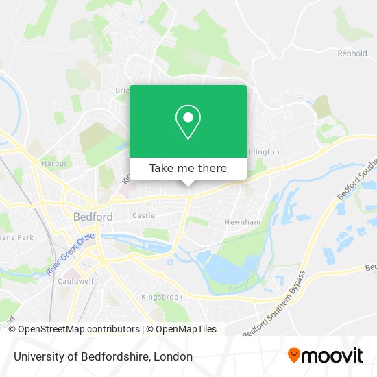 University of Bedfordshire map