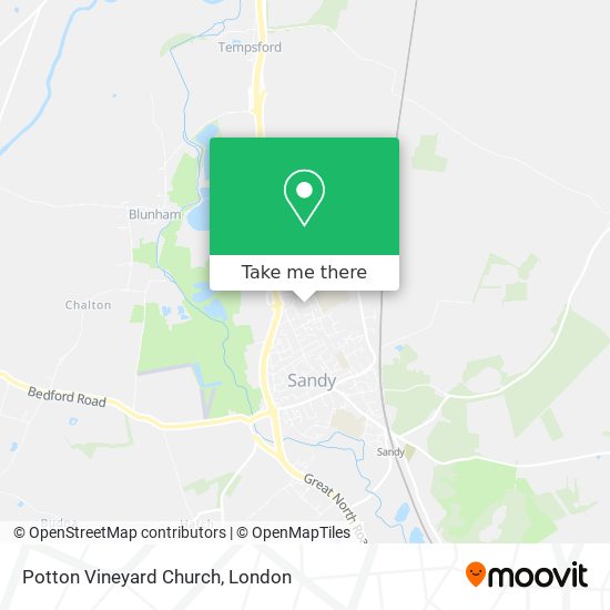 Potton Vineyard Church map