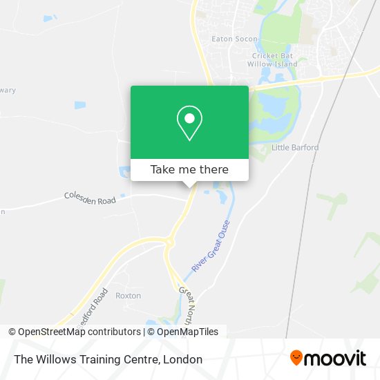 The Willows Training Centre map