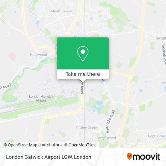 London Gatwick Airport LGW map