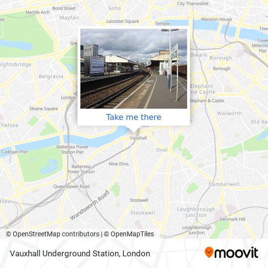 Vauxhall Underground Station map