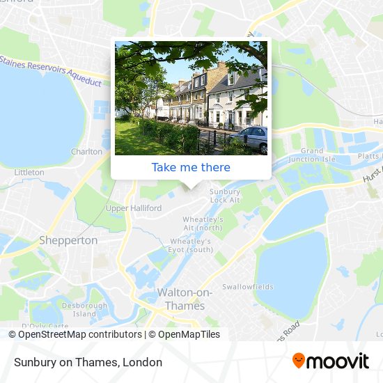 Sunbury on Thames map
