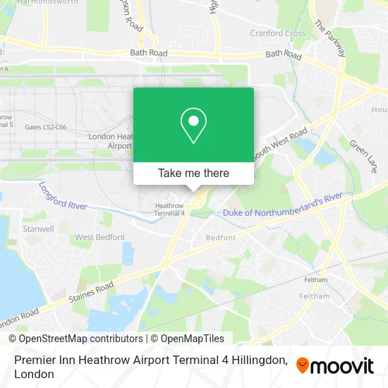 Premier Inn Heathrow Airport Terminal 4 Hillingdon map