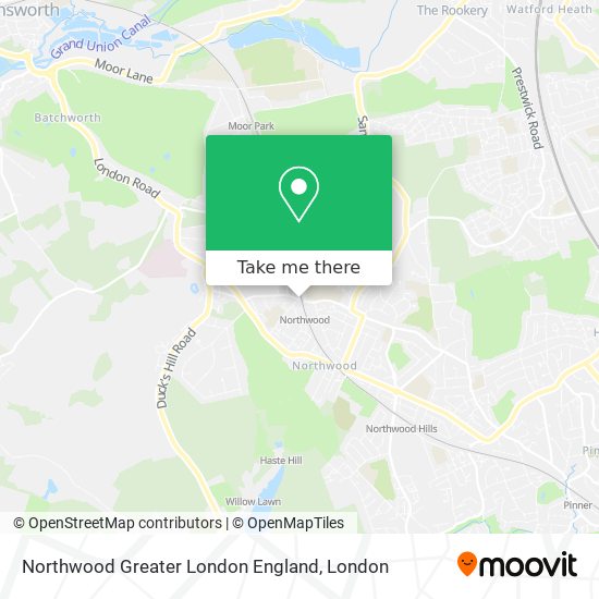 Northwood Greater London England map