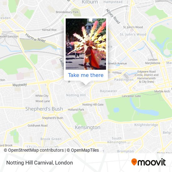 Notting Hill Carnival map