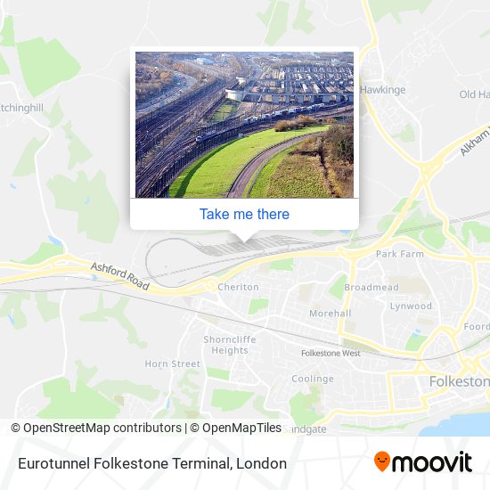 Eurotunnel Folkestone Terminal map