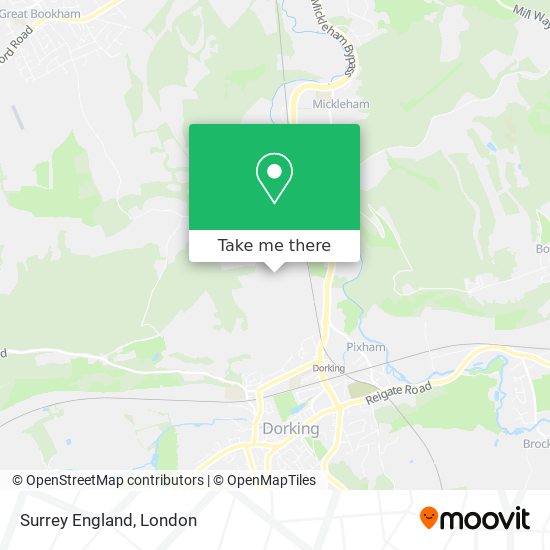 Surrey England map