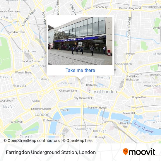 Farringdon Underground Station map